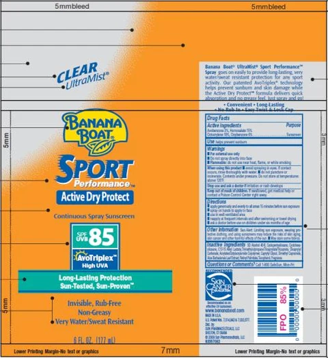 Banana Boat Sport Performance SPF 85 포장