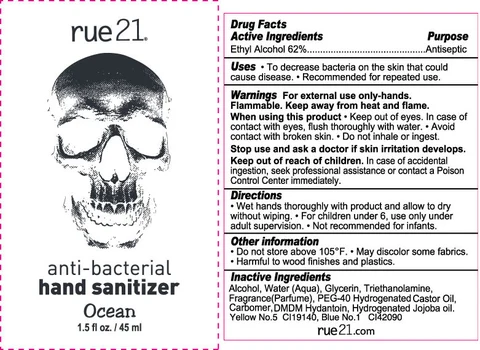 Rue21 Ocean Anti-Bacterial Hand Sanitizer 포장