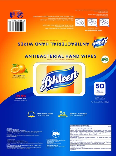 B-Kleen Antibacterial Hand Wipes 포장
