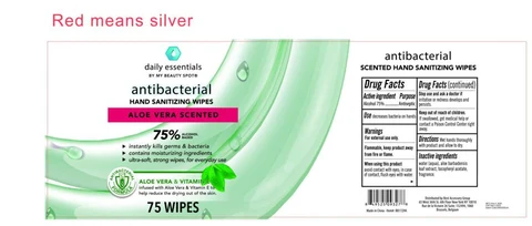 BB1721A 75% ALCOHOL BASED ANTIBACTERIAL HAND WIPES ALOE VERA SCENTEDBB1721A 포장