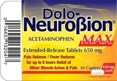 DOLO - NeuroBion Acetaminophen MaxExtended-Release 650 mg 포장