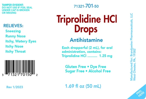 Triprolidine HCl Drops packaging