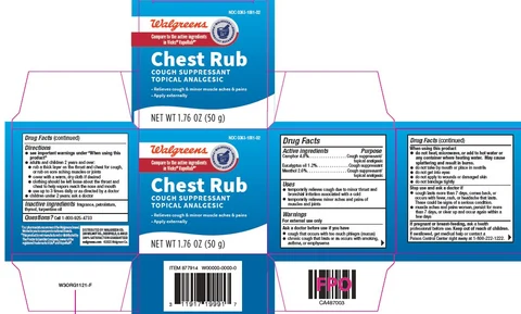 Walgreens Chest Rub packaging