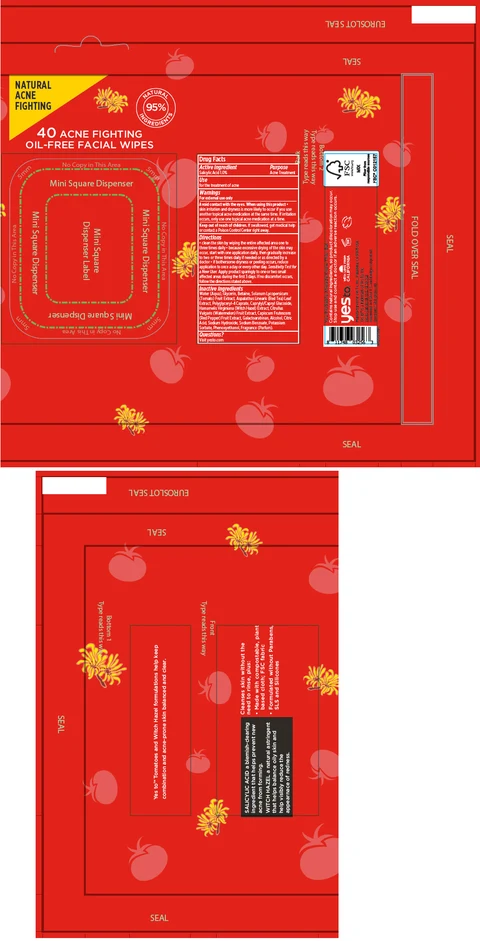 Acne Fighting Oil-Free Facial Wipes packaging