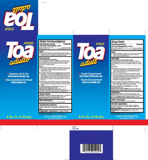 Toa Syrup Adult packaging