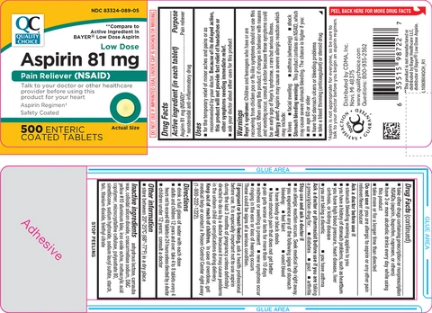 Aspirin 81 mg Low Dose 포장