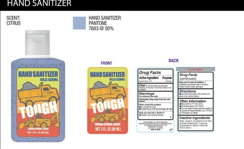 Tonka Hand SanitizerTNK 200 packaging