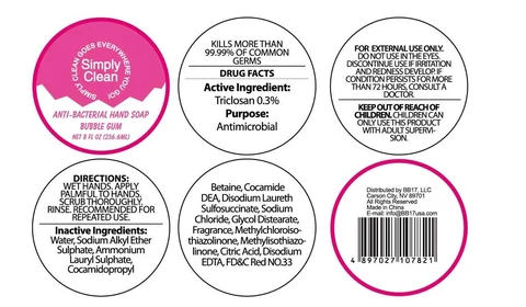 Anti-bacterial Bubble Gum Hand 포장