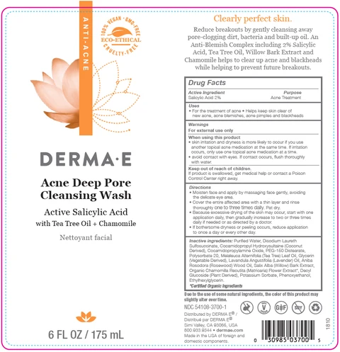 Acne Deep Pore Cleansing Wash packaging