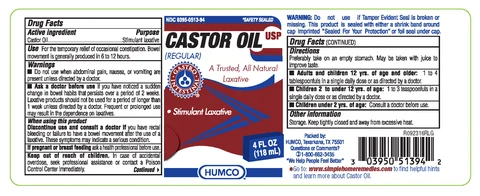 Humco Castor Oil (Regular) 포장