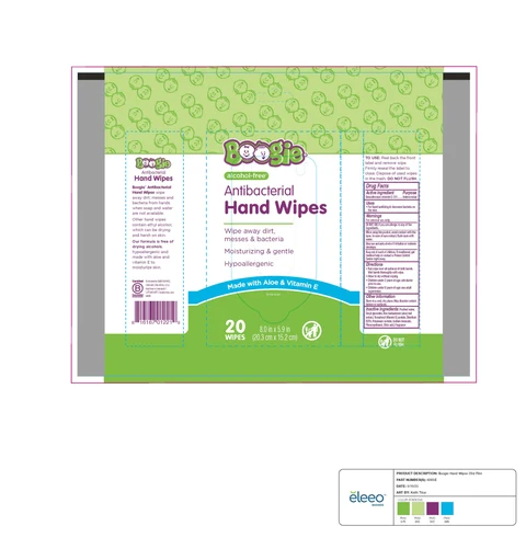 Boogie Hands Antibacterial Wet Wipes 포장