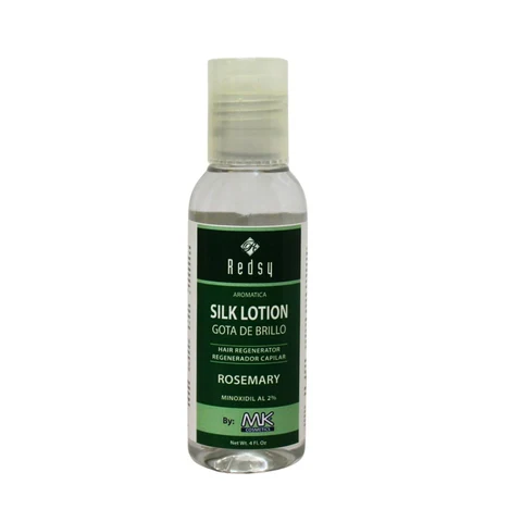 aromatica hair gota de brillo romero con minoxidil packaging