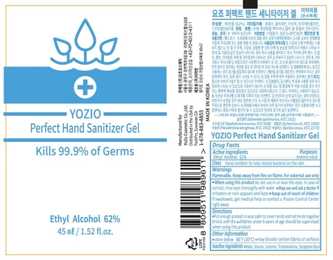 YOZIO Perfect Hand Sanitizer gel packaging