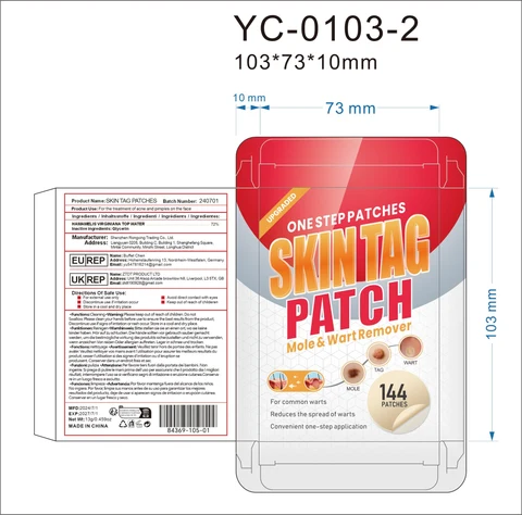 Skin tag patches packaging