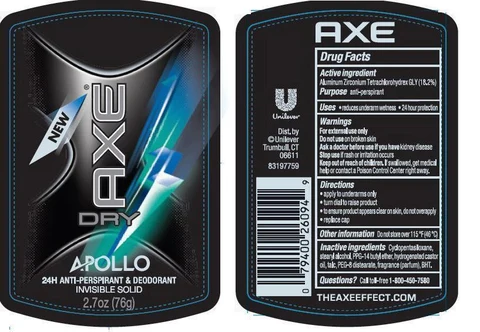Axe Dry Apollo Antiperspirant Deodorant 포장