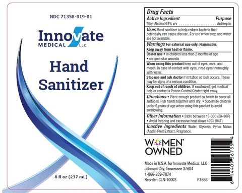 INNOVATE HAND SANITIZER 포장