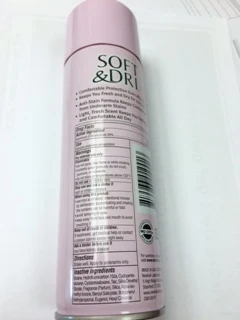 back panel soft and dri Soft Scent