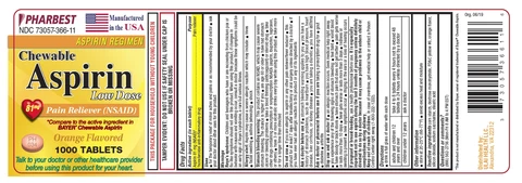 Chewable Aspirin Low Dose packaging