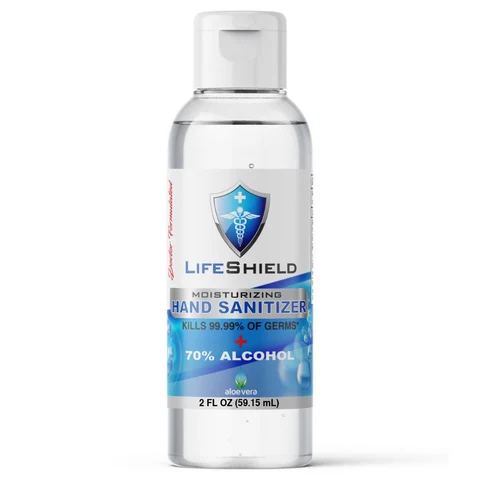 LifeShield 2oz Hand Sanitizer packaging