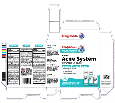 Walgreens 3 Step Acne System 포장