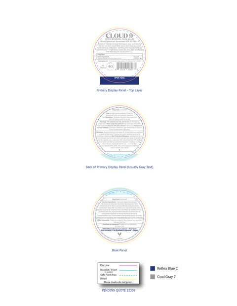 Cloud 9 100% Mineral Sun Balm Broad Spectrum Sunscreen SPF 40 포장