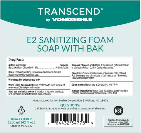 Transcend E2 Sanitizing Foam 포장