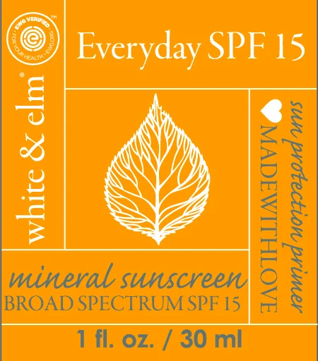 White and Elm Everyday SPF 15 packaging