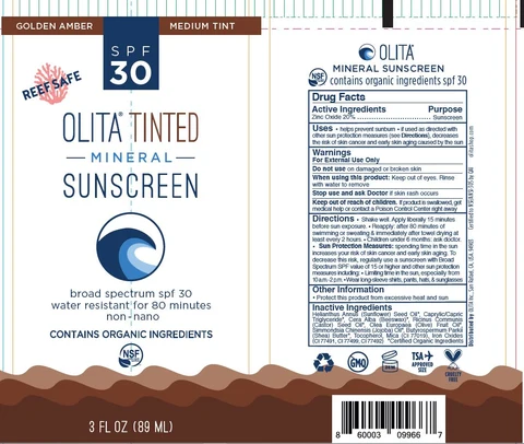 Tinted Mineral Sunscreen, SPF 30 Medium Tint packaging