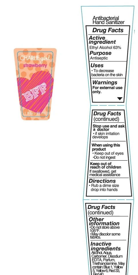 Charlie girl Strawberry Antibacterial Hand Sanitizer 포장