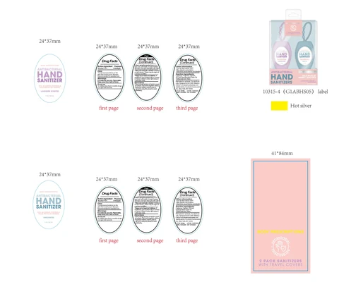 BODY PRESCRIPTIONS ANTIBACTERIAL HAND SANITIZERS 2 Pack SANITIZERS LAVENDER SCENTED UNSCENTED 포장