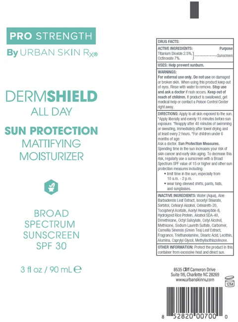 Urban Skin Rx DermShield All Day Sun Protection Mattifying Moisturizer SPF 30 포장
