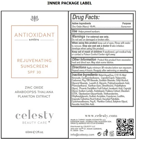 CelestyAntioxidant Series Rejuvenating Sunscreen SPF 30 포장