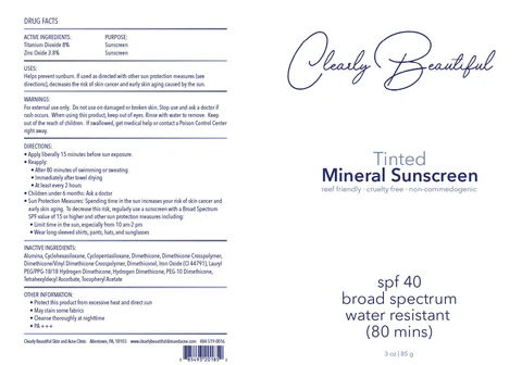 Tinted Mineral Sunscreen packaging