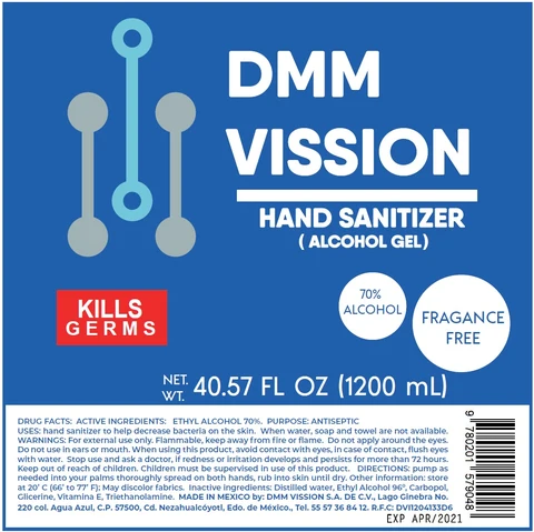 DMM Vission Hand Sanitizer Alcohol 포장
