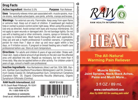 Raw Heat 포장