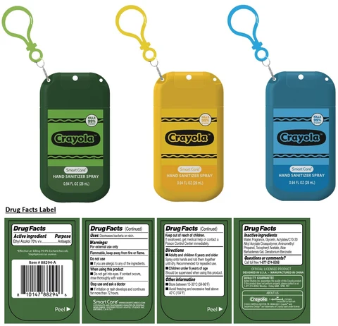 Smart Care Crayola HAND SANITIZER 포장