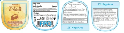 Anti Bacterial Hand GelYuzu and Ginger packaging