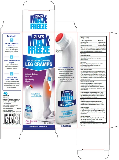 ZIMS MAX FREEZE LEG CRAMP 포장