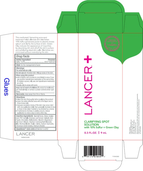 Clarifying Spot with Sulfur plus Green Clay Acne Medication packaging