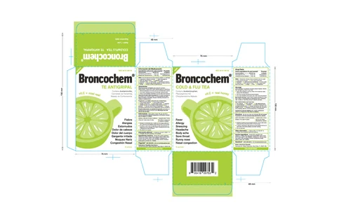 BRONCOCHEMCOLD AND FLU TEA 포장