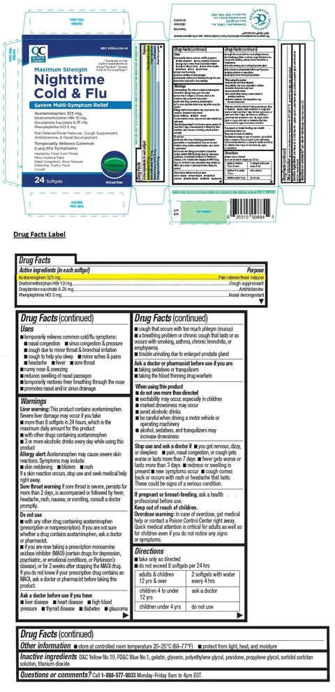 QUALITY CHOICE Maximum Strength Nighttime Cold and Flu 포장
