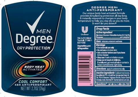 DegreeCool Comfort Antiperspirant and Deodorant 포장