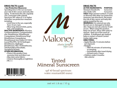 Tinted Mineral Sunscreen packaging