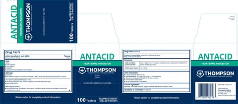 Thompson Antacid packaging