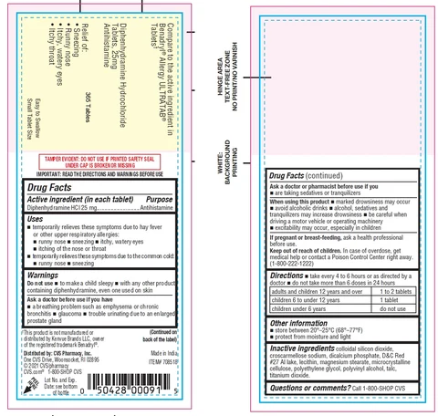 CVS Diphenhydramine Hydrochloride packaging