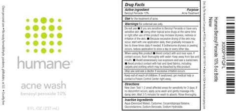 HUMANE ACNE WASH packaging