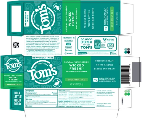 TOMS OF MAINE WICKED FRESH SPEARMINT ICE 포장