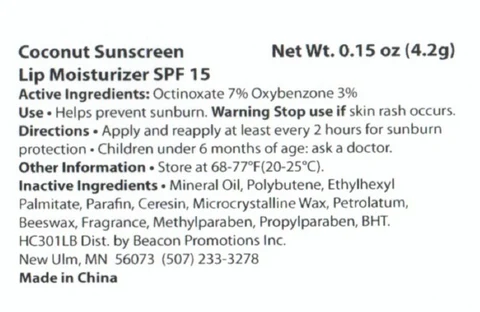 Coconut Sunscreen Lip Moisturizer 포장