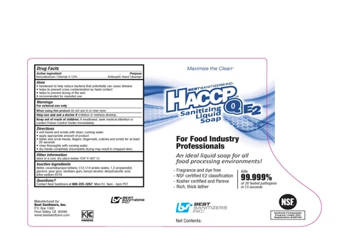 HACCP Q E2 Sanitizing packaging