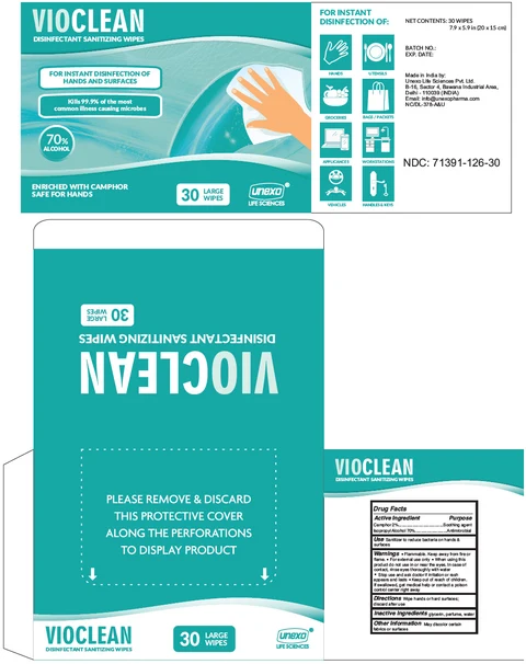 Vioclean Disinfectant Wipes 포장